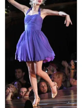 A-Line Sheath / Column Homecoming Dresses Vintage Dress Wedding Guest Party Wear Short / Mini Sleeveless Halter Neck Tulle