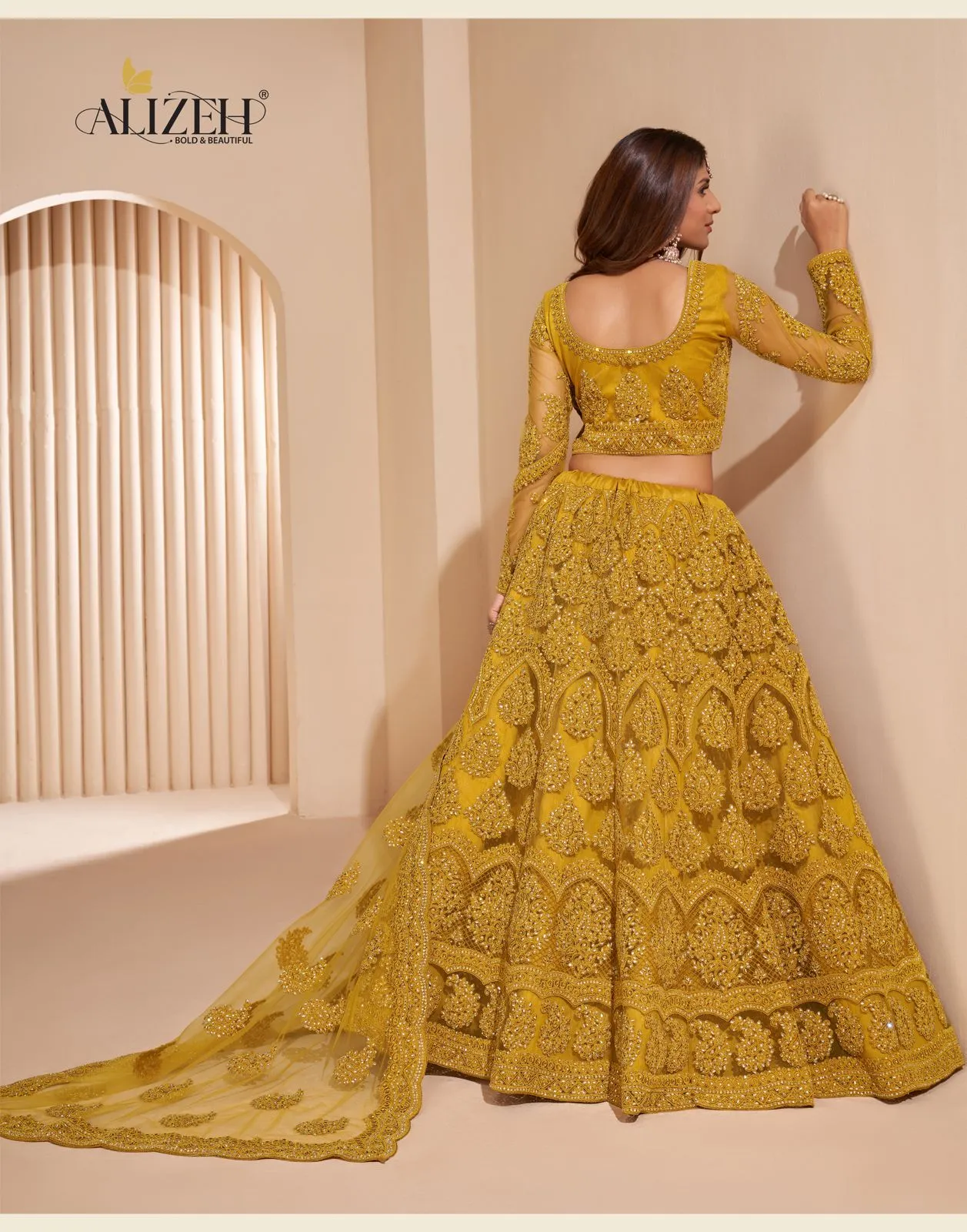 Alizeh Official Bridal Heritage Colour Splash 1002-G