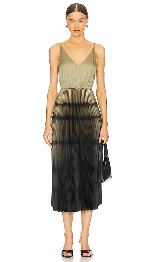 ALLSAINTS Curtis Ombre Dress in Olive