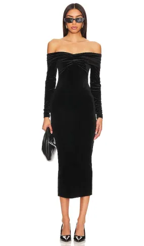 ALLSAINTS Delta Velvet Dress in Black