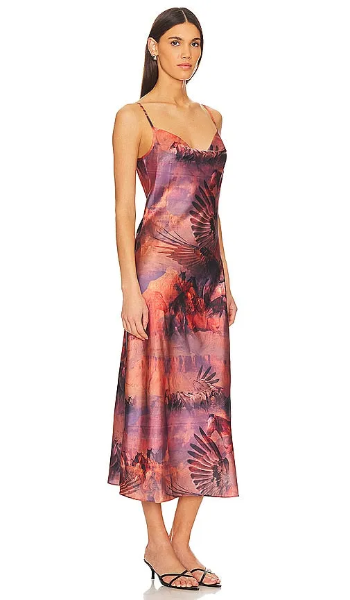 ALLSAINTS Hadley Colca Dress in Orange