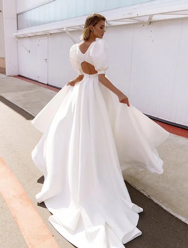 Blithesome White Wedding Dress
