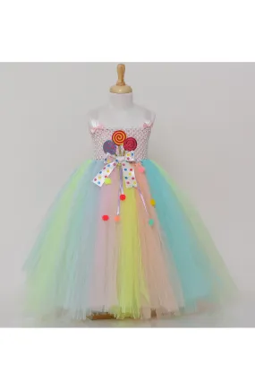 Candy motif multicolor tutu gown