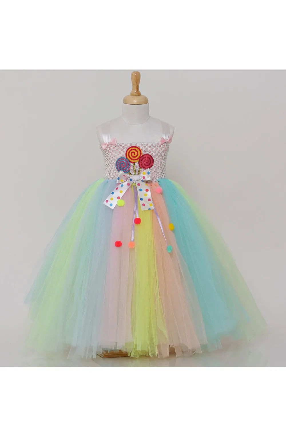 Candy motif multicolor tutu gown