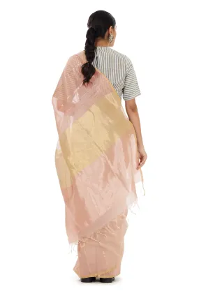 Delicate peach saree
