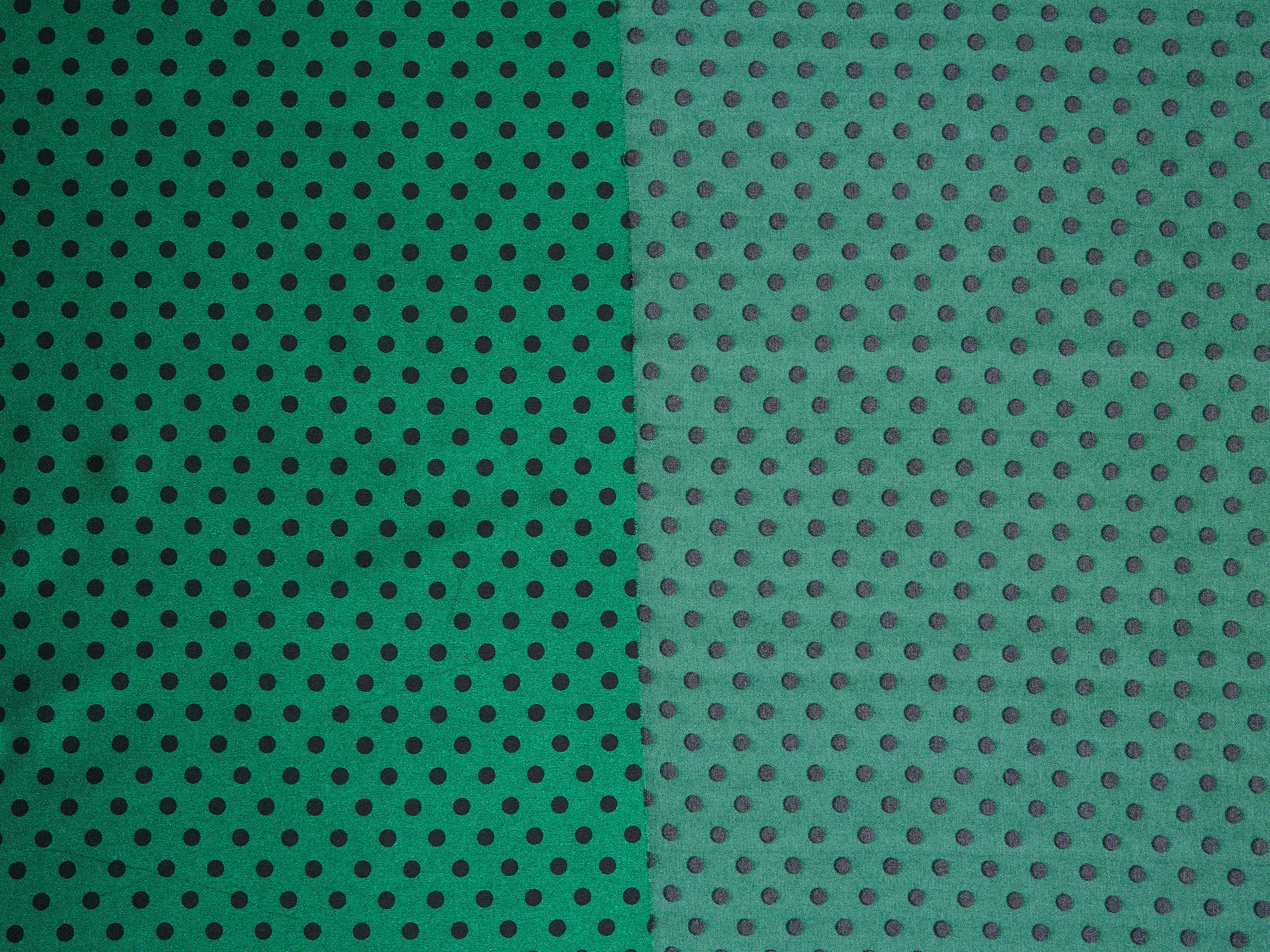 Faux silk charmeuse satin fabric by the yard - Small polka dots