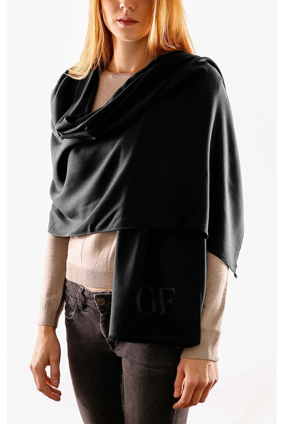 Gianfranco Ferre Black Pashmina Scarf