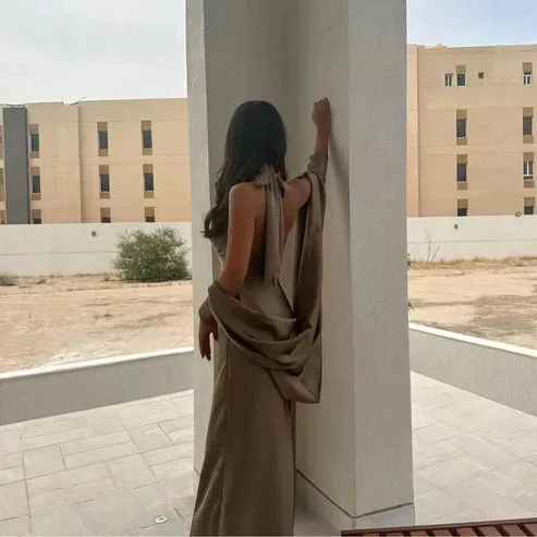Halter Backless Women's Dresses Satin Mermaid Evening Party Dress Elegant Formal Dress Wholesale