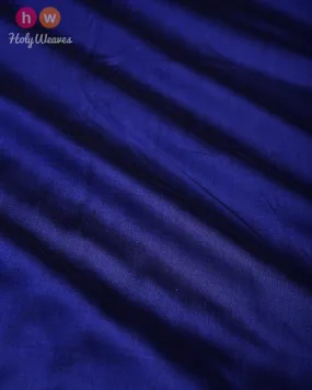 Navy Blue Banarasi Plain Woven Spun Silk Fabric