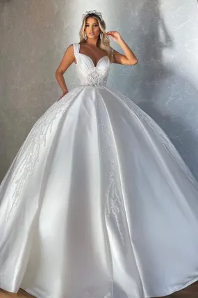 Noble White Wedding Dress