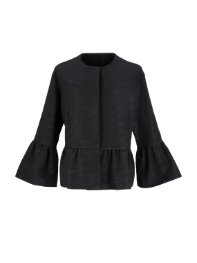 peplum-hem woven jacket