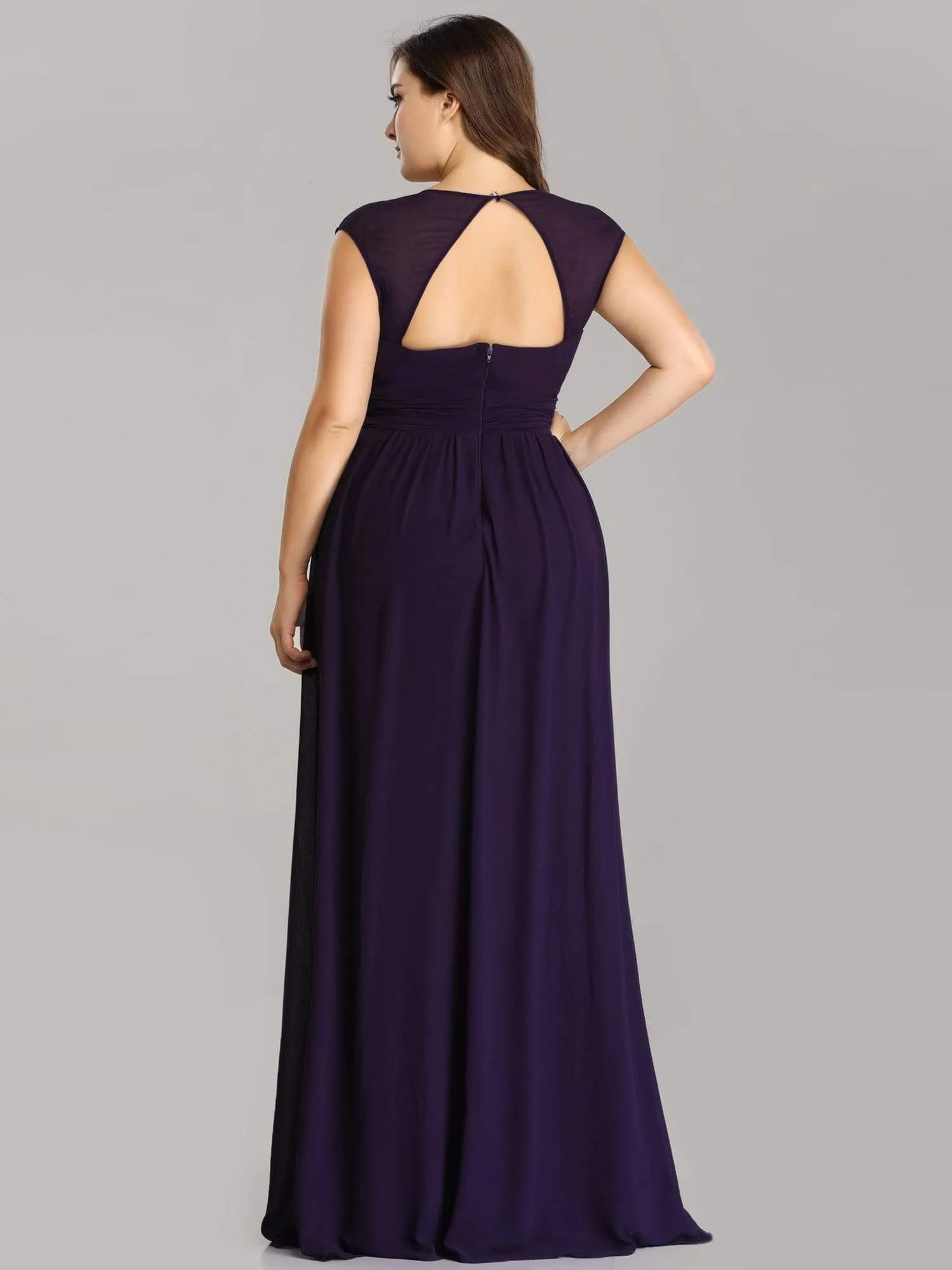 Plus Size Sleeveless Grecian Style formal Evening Dress