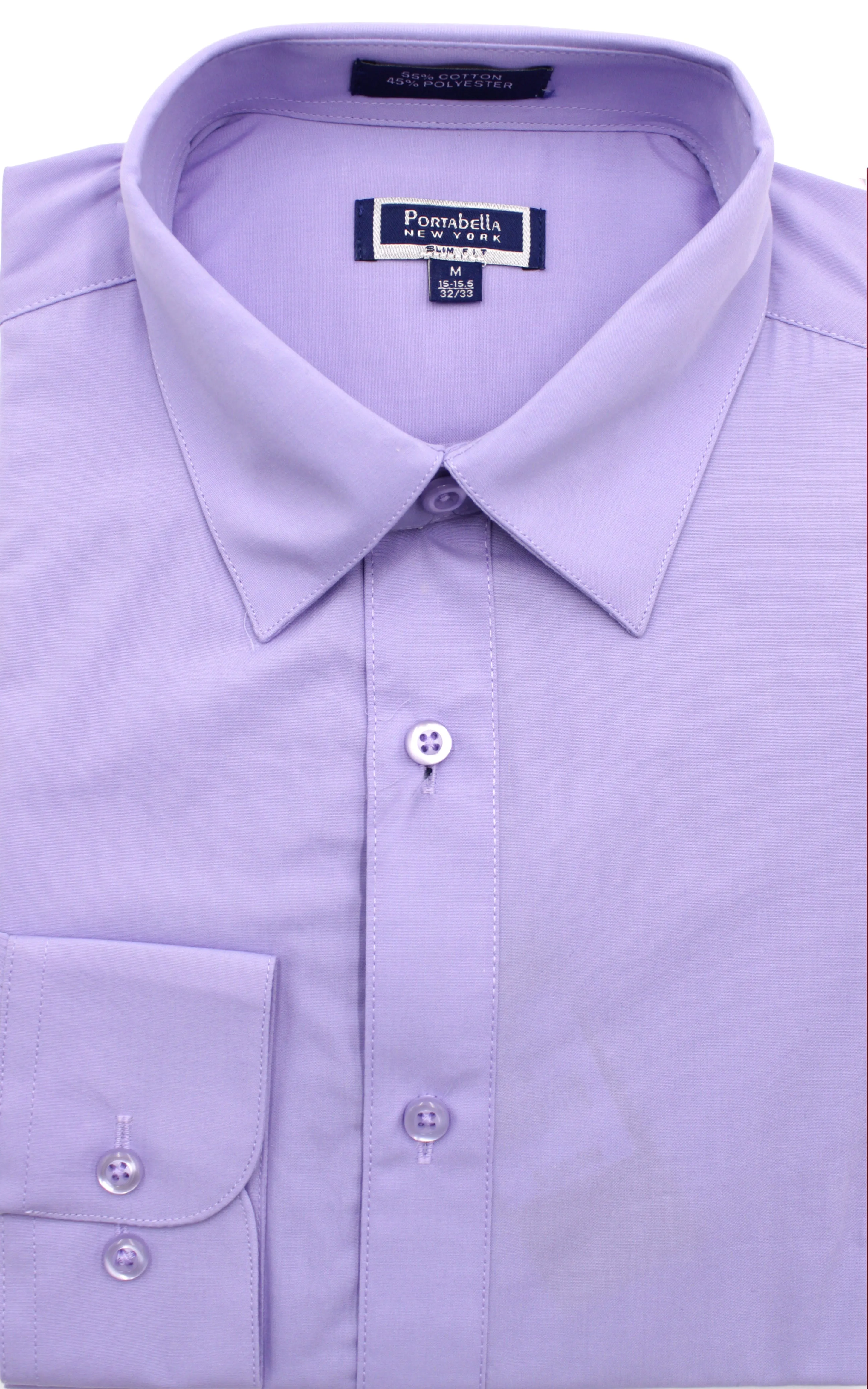 PORTABELLA,SOLID-SPREAD COLLAR-DRESS SHIRTS-S2020-B-VIOLET