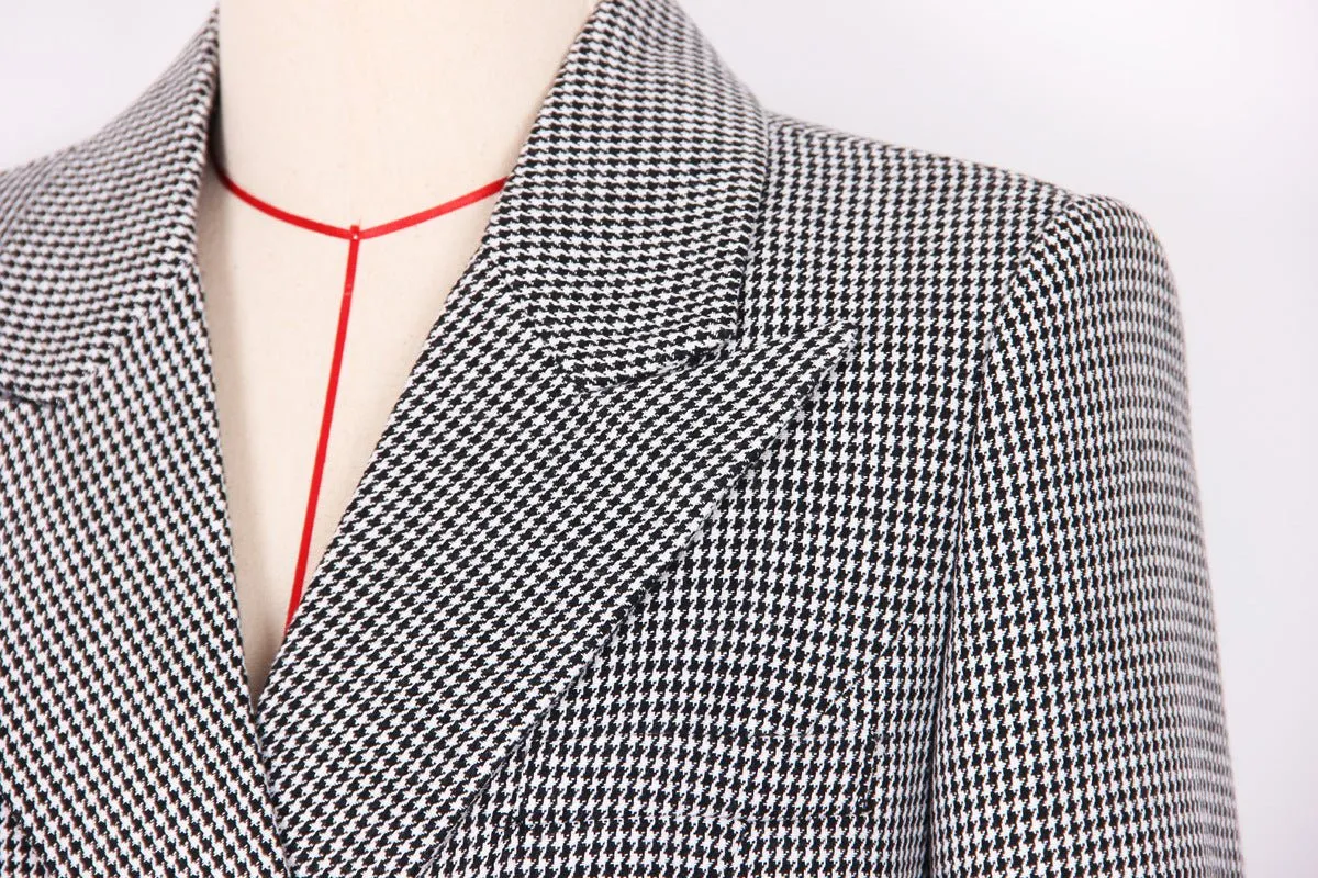 Pre Order:  Houndstooth Lapel Jacket
