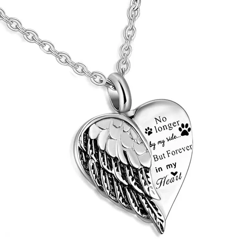 Remembrance Necklace -No Longer By My Side- Pet Keepsake Necklace