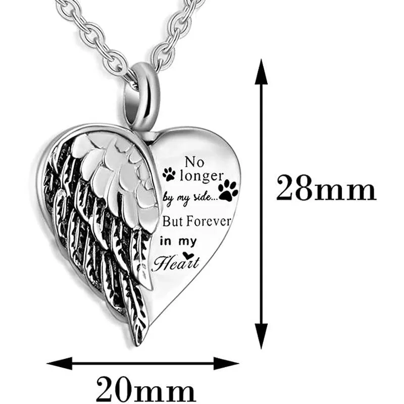 Remembrance Necklace -No Longer By My Side- Pet Keepsake Necklace