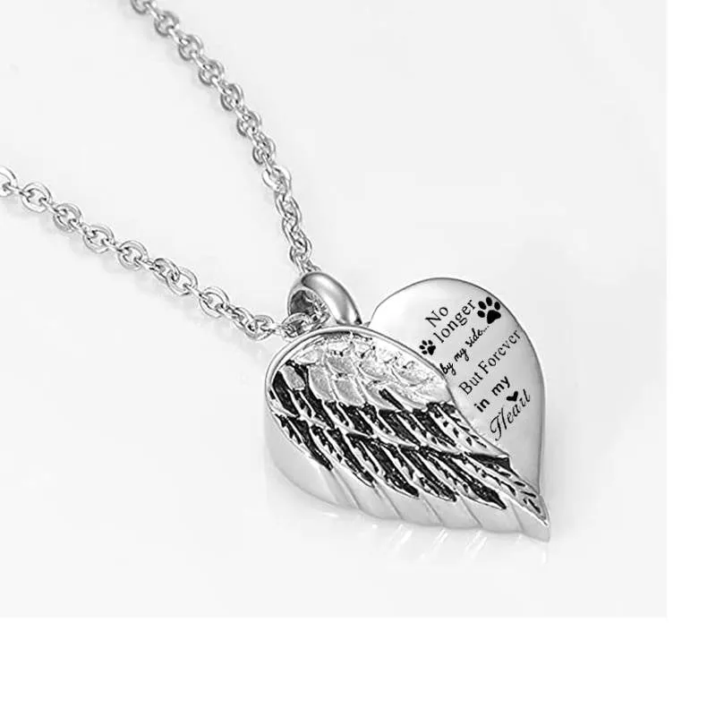 Remembrance Necklace -No Longer By My Side- Pet Keepsake Necklace