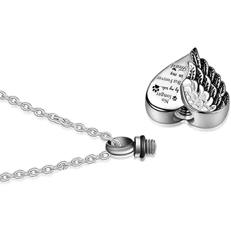 Remembrance Necklace -No Longer By My Side- Pet Keepsake Necklace
