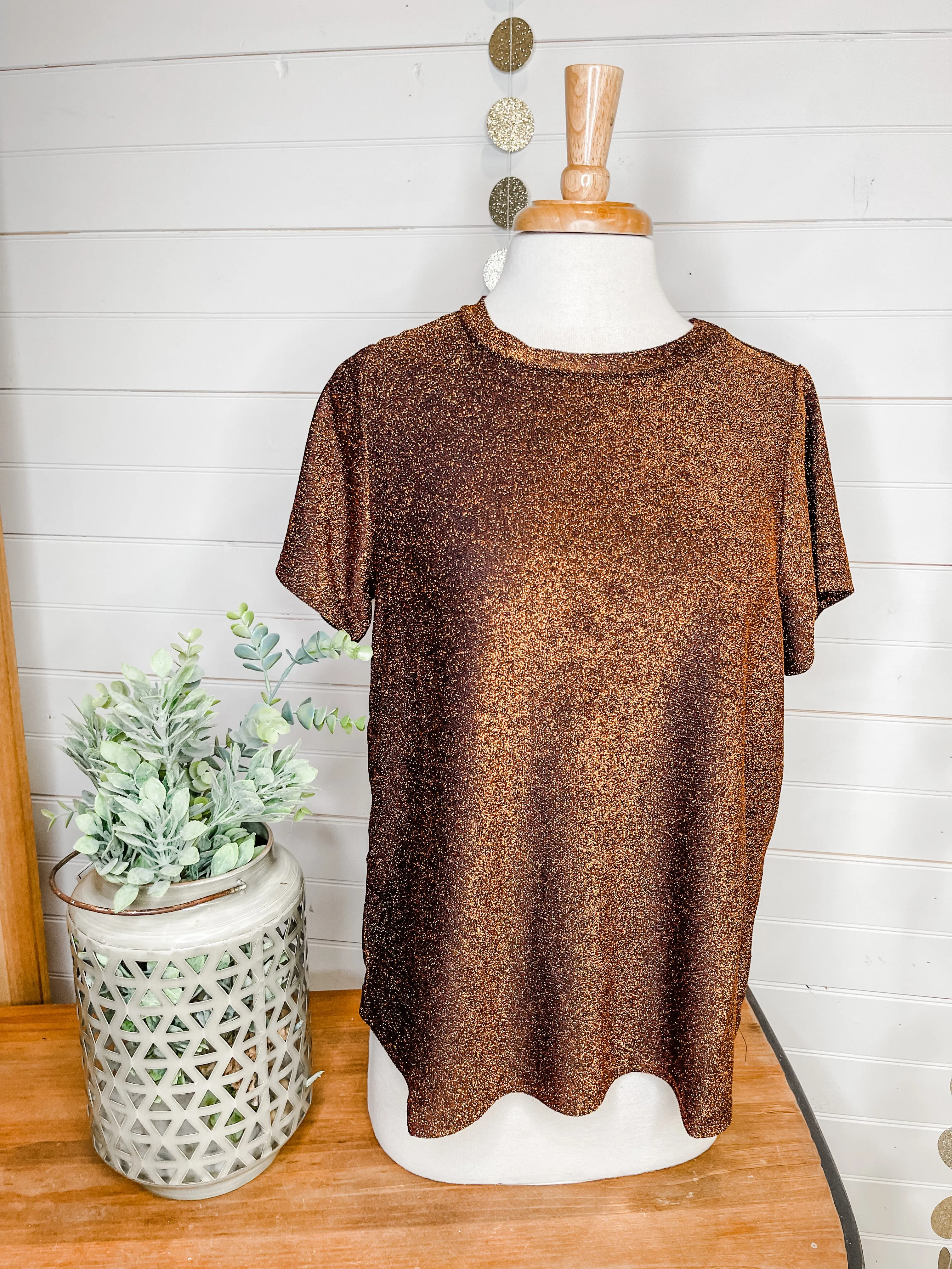 Shiny as a Penny Knit Top