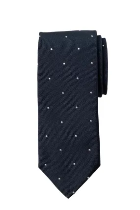 SILK TIE Navy Dot