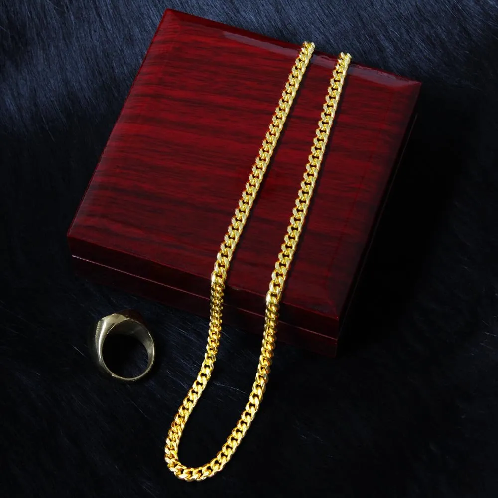 To My Husband- Stainless Steel Cuban Link Chain- I Love You
