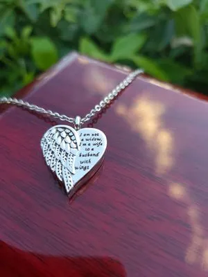 Wife To Husband With Wings Necklace