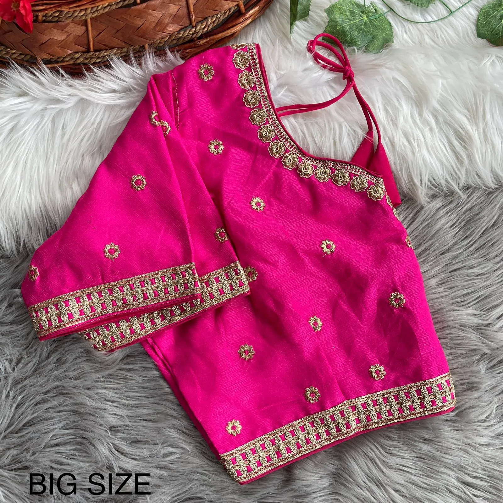 Women's Designer Sabyasachi Style Sleeves Western Heavy Thread & Sequence Work Blouse